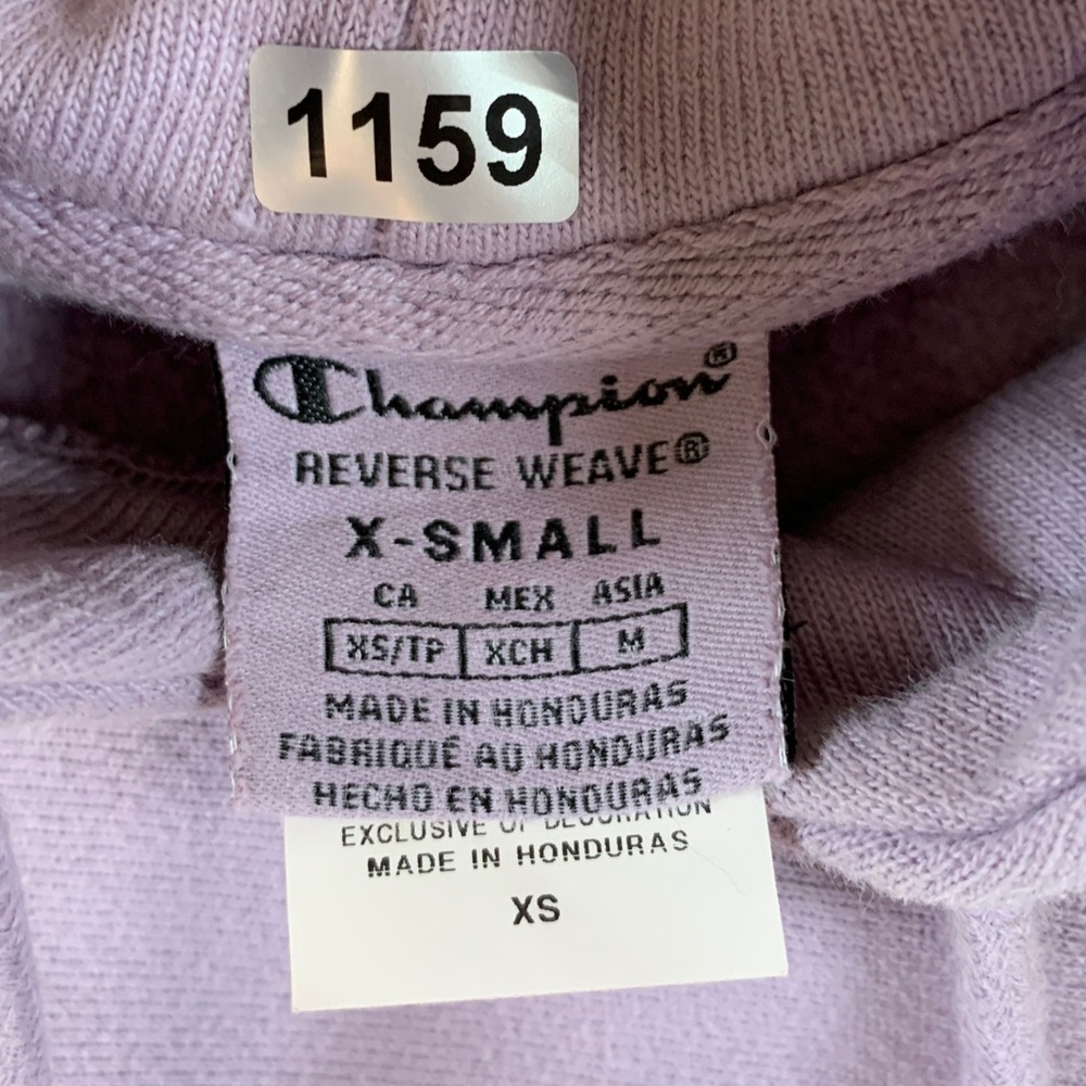 Champion Women's Reverse Weave‎ Pullover Hoodie Sweatshirt Heavyweight Purple XS - Picture 3 of 10